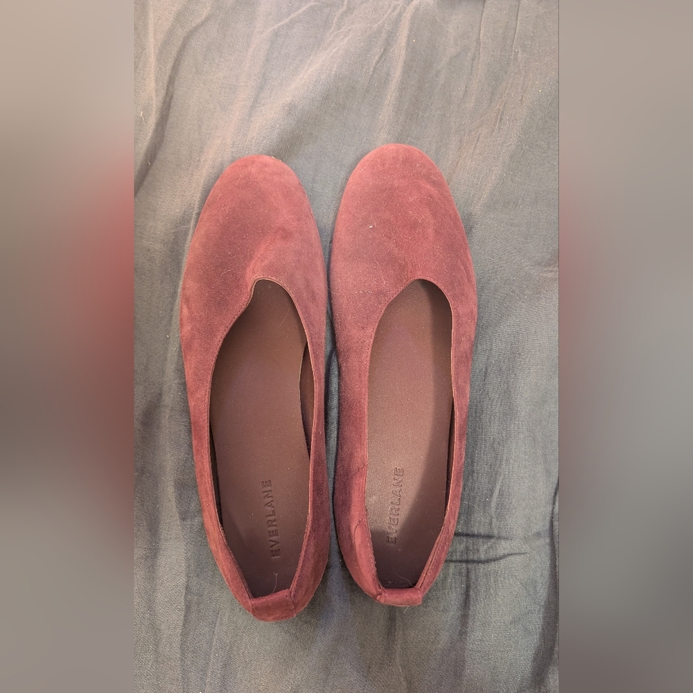 Everlane Day Glove Flats In Plum
